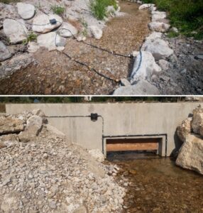 Figure 3 : Antennes implantées sur le site de Moulin Neuf.