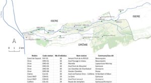 Localisation des stations étudiées sur les Orons