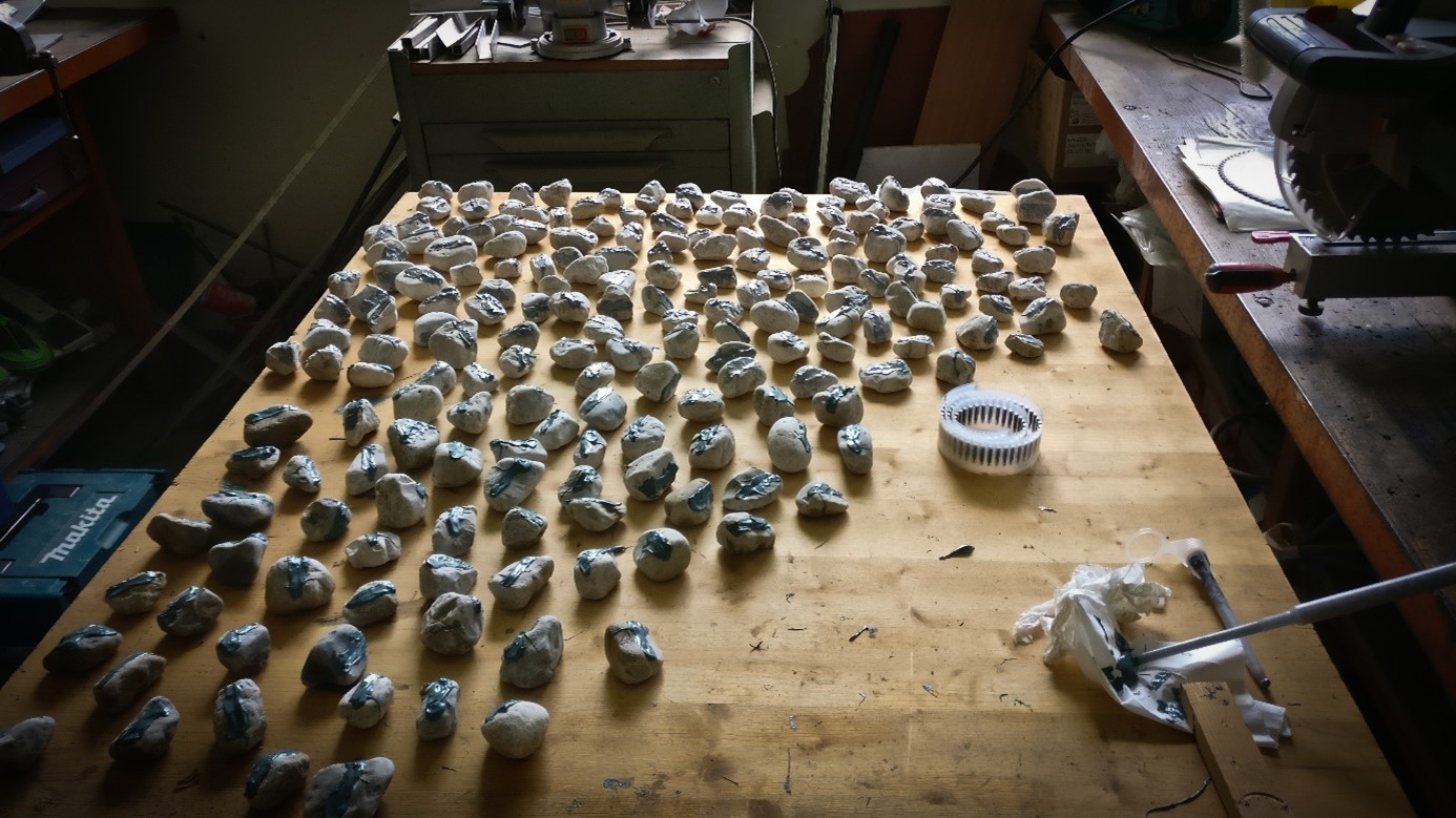 marquage des particules en atelier.