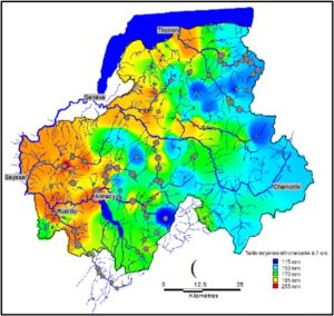 Variabilité de croissance à l’échelle d’un département (ex: FDPPMA74)